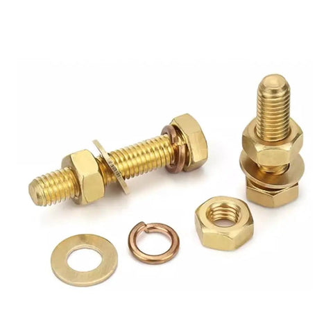 Built Tough Brass Hex Bolt And Hex Nut Assortment Set With Flat And Spring Washers M3 To M16 Metric Fastener Kit Straight Shooter Hardware Gonna Fix Your Rig Today
