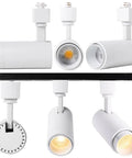 Dope 15W H Type LED Track Light Heads For Accent Lighting And Artwork Adjustable Beam 15 To 60 Degrees 3000K Warm White, front view