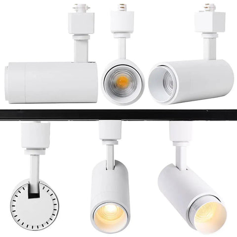 Dope 15W H Type LED Track Light Heads For Accent Lighting And Artwork Adjustable Beam 15 To 60 Degrees 3000K Warm White, front view