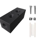 Built To Last Heavy Duty Aluminum Air Manifold One Quarter Inch NPT Inline Output For Air Compressor with stainless plugs and hardware