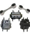 Smooth Rolling Heavy Duty Engine And Transmission Motor Mount Set Complete Five Piece Replacement Kit For Four Point Six Liter Engines Built Tough Powertrain Setup includes four motor mounts in various shapes.