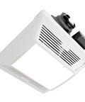 Super Quiet 90 CFM Bathroom Exhaust Fan With Built In LED Light, Ceiling Mounted Vent With White Grill, 4 Inch Duct Compatible