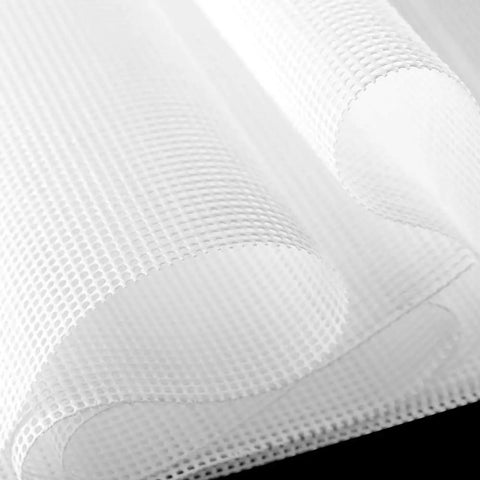Close-up of Six Pack Silicone Dehydrator Sheets Nonstick Reusable BPA Free Food Grade Mats 14 By 14 Inch 0.8mm Thick With 1x1mm Mesh Holes