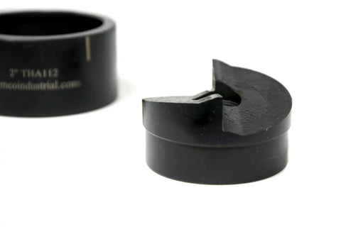 Beefy Slug Splitting Conduit Punch Die For 2 Inch Knockout Driver, 2.36 Inch Hole, shown in close-up view, heavy-duty design