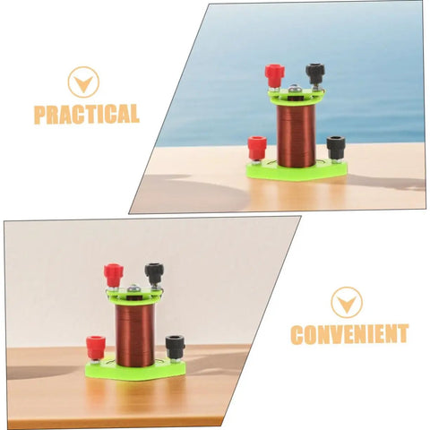 Hands On Induction Coil Kit Two Pack For Physics Lab Dual Coil Transformer Science Set side view, for electromagnetic experiments.