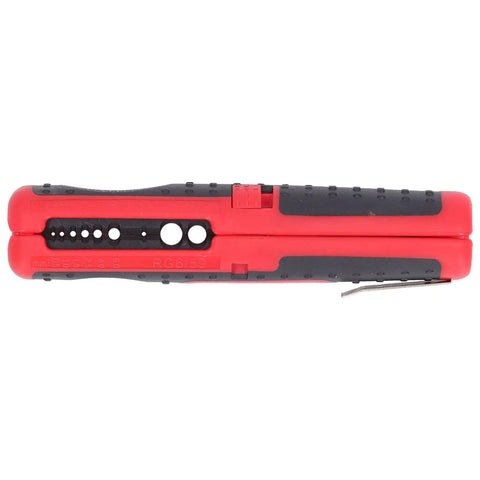 Get your hands on this beast of a Garosa Wire Stripper with red and black grips for RG59 RG6 coax and AWG wires.