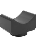 Beefy Billet Aluminum Axle Saddle Lifting Adapter For Hydraulic Jacks Universal Fit Black 6061 T6 seen from side