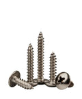 50 Piece Lot M4 X 20 Millimeter Phillips Cross Recessed Self Tapping Screws With Round Mushroom Pan Heads stacked up.