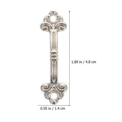 Vintage Mini Cabinet Pulls 20 Piece Set Silver Antique Small Drawer Handles For Kitchen Cabinets And Furniture Hardware Replacement 47x16mm