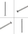 Premium Eight Thirty Two By Two Quarter Inch Flat Head Machine Screws Made Of Slick Thirty Four Stainless Steel in various angles