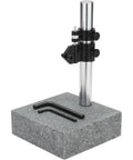 Granite Base Comparator Gage Stand With 8 Inch Stand Height, 6 By 6 By 2 Inch Base, 10 Inch Overall Height, Beefy Ebony Granite Built
