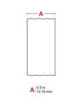All Weather Vinyl Label Tape Built To Handle Heavy Duty Work And Lab Marking Sticks Like Wild In Freezers Or Extreme Cold Black On White Tape Fits M210 Bmp21 Printers Half Wide By 21 Feet Long shown with 0.5 inch width diagram.