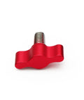 No Sweat Quick Turn Heavy Duty Red Thumb Screws 5/16 Inch Coarse Thread With Rugged Aluminum Wing Knobs For Hassle Free Machine Clamping Tightening And Sure Grip 4 Pack, red aluminum knob with stainless shaft.