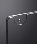 Close-up of Clear Acrylic Wall Mount Sign Holder 8.5 By 11 Inches Horizontal, mounting hole detail, 6 pack.