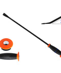 Heavy Duty Pry Bar Set With Thick Strike Caps And Industrial Grade Ergonomic Handles For Automotive Demolition And Nail Pulling