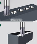 ASNOMY 4pc carbide chamfer end mill set with V-groove router bits, 60°/90°, 3-flute, for carving and engraving, Amazon