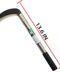 Rugged handheld grass sickle with manganese steel blade, stainless steel handle, 13.6in length. Grass Sickle For Weeding And Clearing.
