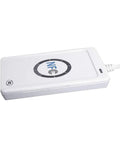 NFC Reader Writer Kit ACR122U With 5 NTAG213 Tags And 2 UID MF1 Cards Plus Free Software SDK, white USB NFC reader with logo