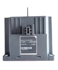 Top Shelf 1500V 350A High Voltage Dc Contactor Relay Featuring Smooth 24V Control Coil, gray plastic housing, rear view.