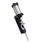 Heavy Duty Pneumatic Clamp Made From Carbon Steel For Welding And Forming Jobs With High Accuracy Auto Control And Easy Use Toggle Mechanism In Industry Production Ranging 0.5 9.0kgf Square Cm, showcasing the clamp's actuator and body design.