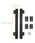 Double Row Steel Ball Bearing Drawer Slides Side Mounted Full Extension Cabinet Rails with mounting hardware, 13.7 in length.