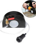 Black Angle Grinder Shield Kit With Water Guard For Wet Cutting, 360 Degree Protection, shown with water hose and dustproof shroud
