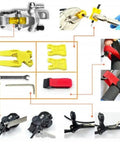 Components of Universal DOT Fluid Hydraulic Brake Bleed Kit For Avid SRAM Code Juicy Elixir Formula Hayes Hope Quad DIY