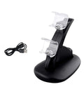 Dual USB Controller Charger Dock Station With LED Indicator For Quick Charging Black Charging Stand For Game Controllers Fast Charge For PS Xbox And Switch Controllers and USB cable