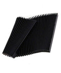 Flexible Accordion Bellows Cover For CNC Milling Machines, Pro-Grade Three-Proof Cloth Rail Dust Guard, Black 1.5M Stretch Length