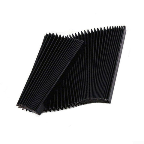 Flexible Accordion Bellows Cover For CNC Milling Machines, Pro-Grade Three-Proof Cloth Rail Dust Guard, Black 1.5M Stretch Length
