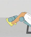 Animated use of Leg Extension And Curl Machine Attachment for Power Rack and Home Gym with thick foam in action