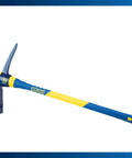 Heavy Duty 5-Pound Pick Mattock with 36-Inch Fiberglass Handle, shown in full view against a white background.