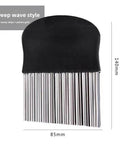 Crinkle cutter, stainless steel wavy blade with black handle, kitchen potato/french fry slicer