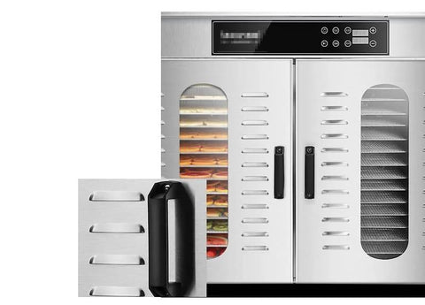 Black Plastic Pull Handles for Cabinets and Cupboards, 5.43 Inches Long, installed on stainless steel kitchen door with vents