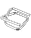 Kickass 100 Pack Three Quarter Inch Steel Wire Buckles For Woven Cargo Straps With Heavy Duty Load Rating And Reusable Quick Release Design For Securing Truck Gear, showing galvanized steel buckle.