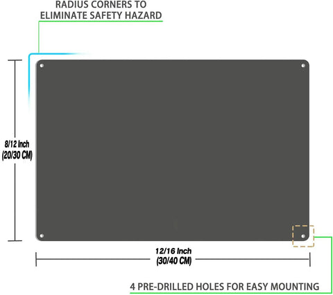 Top Shelf Aluminum Confined Space Warning Sign Permit Required Do Not Enter Built Like A Tank Heavy Duty Safety Plaque with pre-drilled holes.