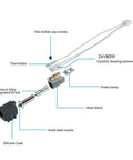 Diagram of Two Pack High Temp Hotend Kit For 3 Max 3D Printers With Titanium Alloy Throat, highlighting components like the nozzle and heater block.