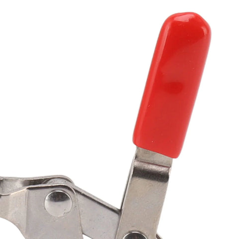 Pro Grade Toggle Clamp Latch Push Pull Stainless Steel Hand Tool For Woodworking And Welding, Adjustable Plastic Handle Close-Up
