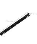 Two Sets Soft Close Bottom Mount Drawer Slides, Heavy Duty Iron Rails, Quiet Smooth Sliding Hardware For Kitchen Cabinets, Dressers, And Furniture, 11.7 in, black metal