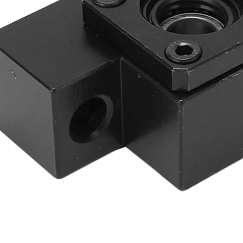 Top Tier EK10 Ball Screw End Support Bearing Block Set Kit High Precision C7EK10 For SFU1604 And 1610 CNC Routers Cool Durable Carbon Steel Construction To Keep Your Gear Running Smooth Like A Dream, black carbon steel bearing block close-up