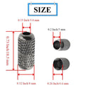 No Tie Shoelace Buckle Lock For Easy Slip On Sneakers Metal Turnbuckle Clasps Cap End Tips 12 Pieces Black Smooth Burr Free Brass Knurling Anti Slip Laces For Everyday Sneakers size diagram, 18.5 mm x 8 mm brass cap