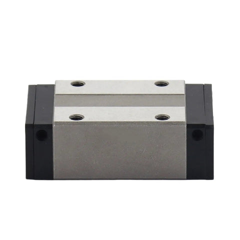 Heavy Duty Metal Linear Motion Guide Slider Block Featuring Buttery Smooth Travel Carriage For DIY CNC Routing And Engraving Machines, top view.