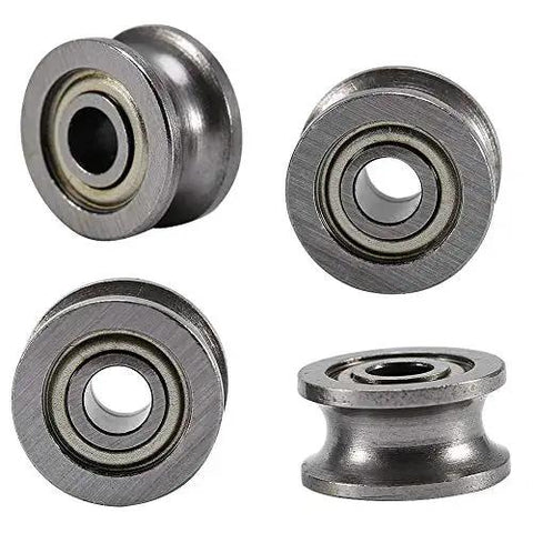 10Pcs U624ZZ U Ball Bearings Double Shielded Carbon Steel For Rail Track Linear Motion Tiny Yet Tough Mini Bearings
