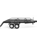 Heavy Duty Metal Rc Crawler Trailer Cargo Carrier Box For One Twenty Four Scale Remote Vehicles Solid Steel Hauler Kit side view