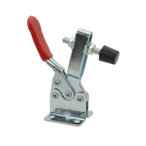 4 Pack Toggle Clamp 201B Heavy Duty Quick Release Horizontal Clamps With 198 Lbs Holding Capacity Antislip Grip Adjustable Rubber Pressure Tips Cold Rolled Carbon Steel Zinc Plated For Corrosion Resistance