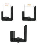 Matte Black Floor Guide For Sliding Barn Door Hardware Wall Mount Adjustable Width for doors up to one and three eighths inches thick