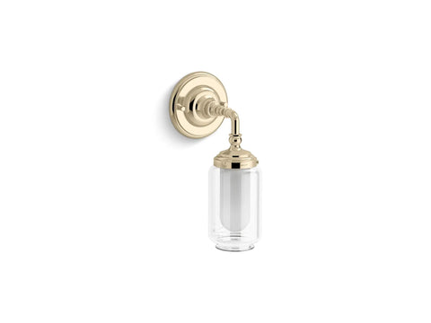 Artifacts Single Sconce With Dope Clear Glass Shades And Inner Frosted Diffusers For Reduced Glare Downlight Only Install E26 Base