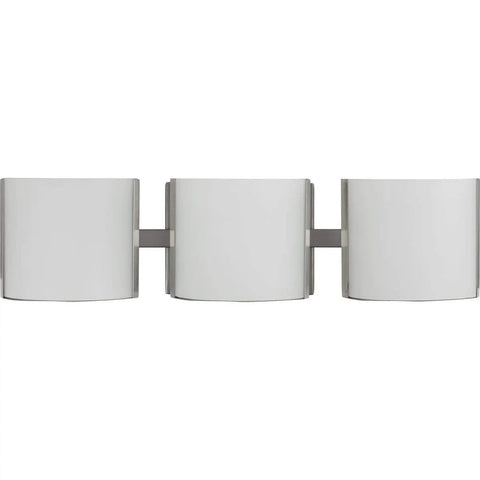 Arch LED 3-Light Vanity Light With Etched Glass, Modern Bath Fixture In Brushed Nickel, Energy Efficient Bath Bar