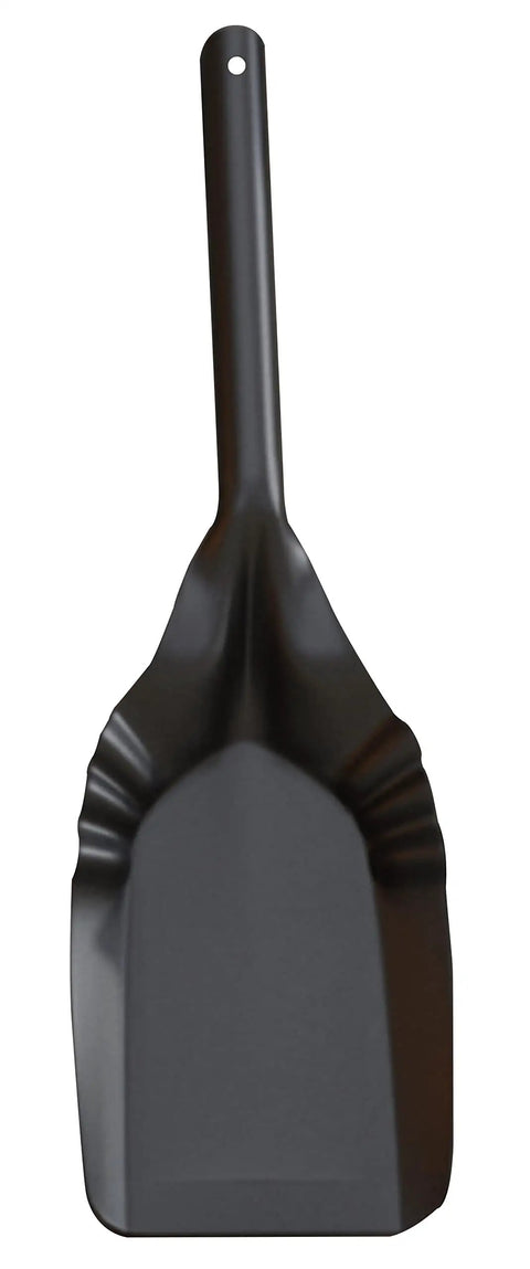Tough Fireplace Ash Shovel For Indoor Outdoor Use Durable Steel Construction With Black Powder Coated Finish Rust Resistant