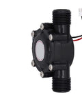 Side view of Three Piece Hydroelectric Water Flow Generator Kit, 12V Mini Turbine Power Generator for off grid waterfall use, black component